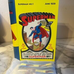 DC Comics Superman 90th Anniversary Popcorn  Bucket Tin & Lanyard NEW, AMC